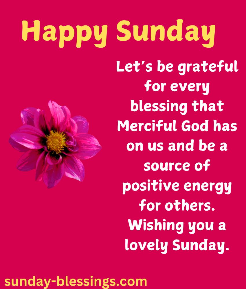 Sunday Blessings Image and Quote