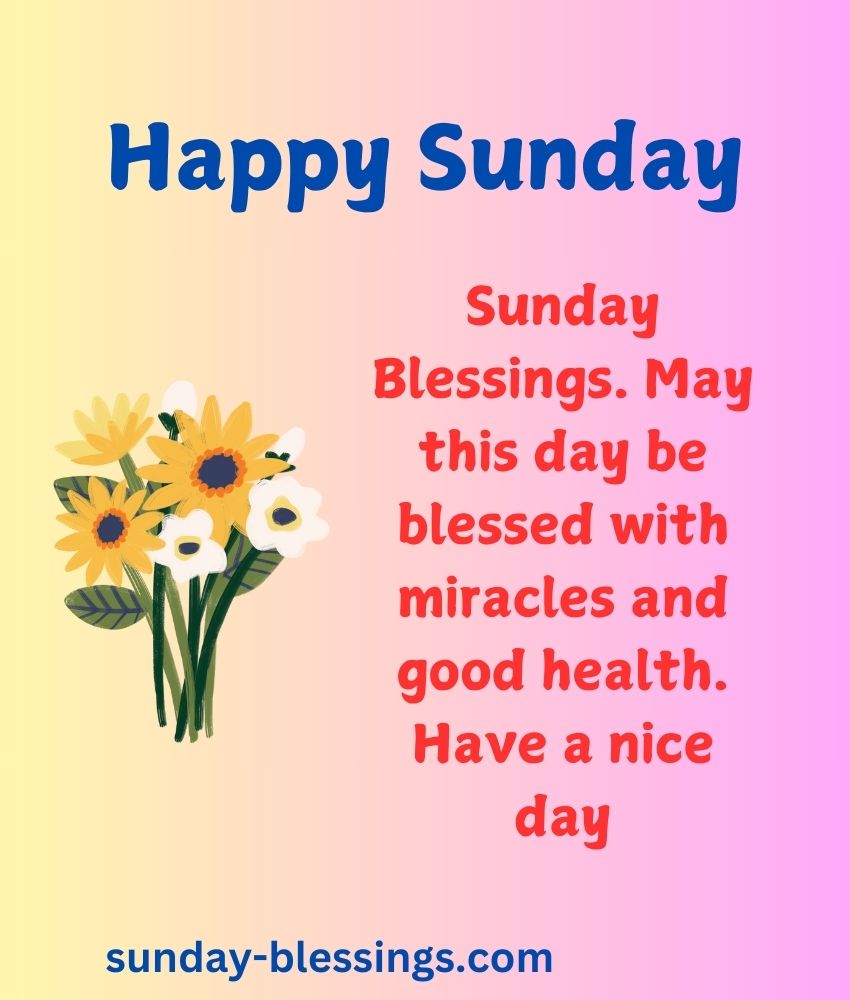 Sunday Blessings Image